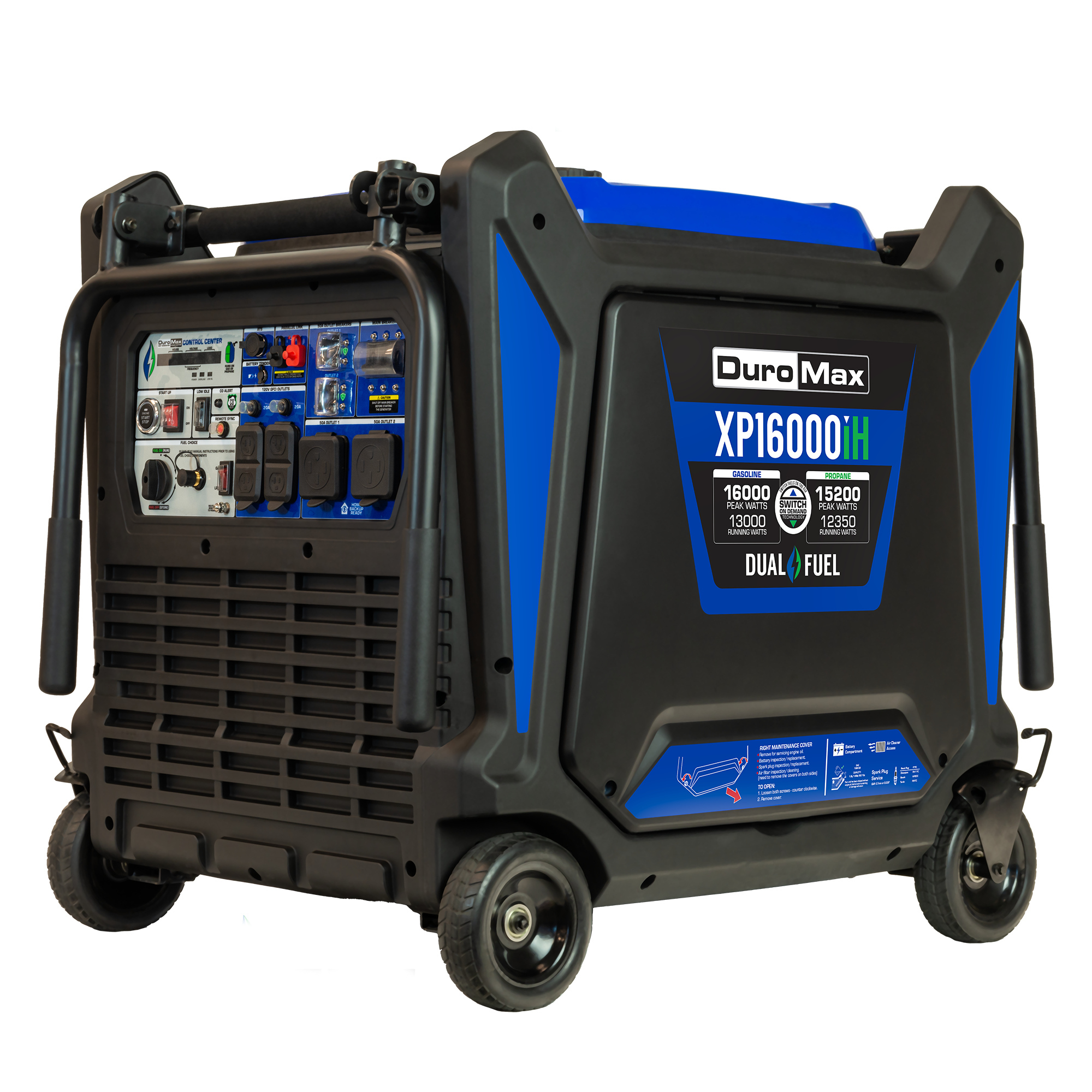 DuroMax 16,000 Watt Dual Fuel Inverter Generator, Electric Start, Model# XP16000i